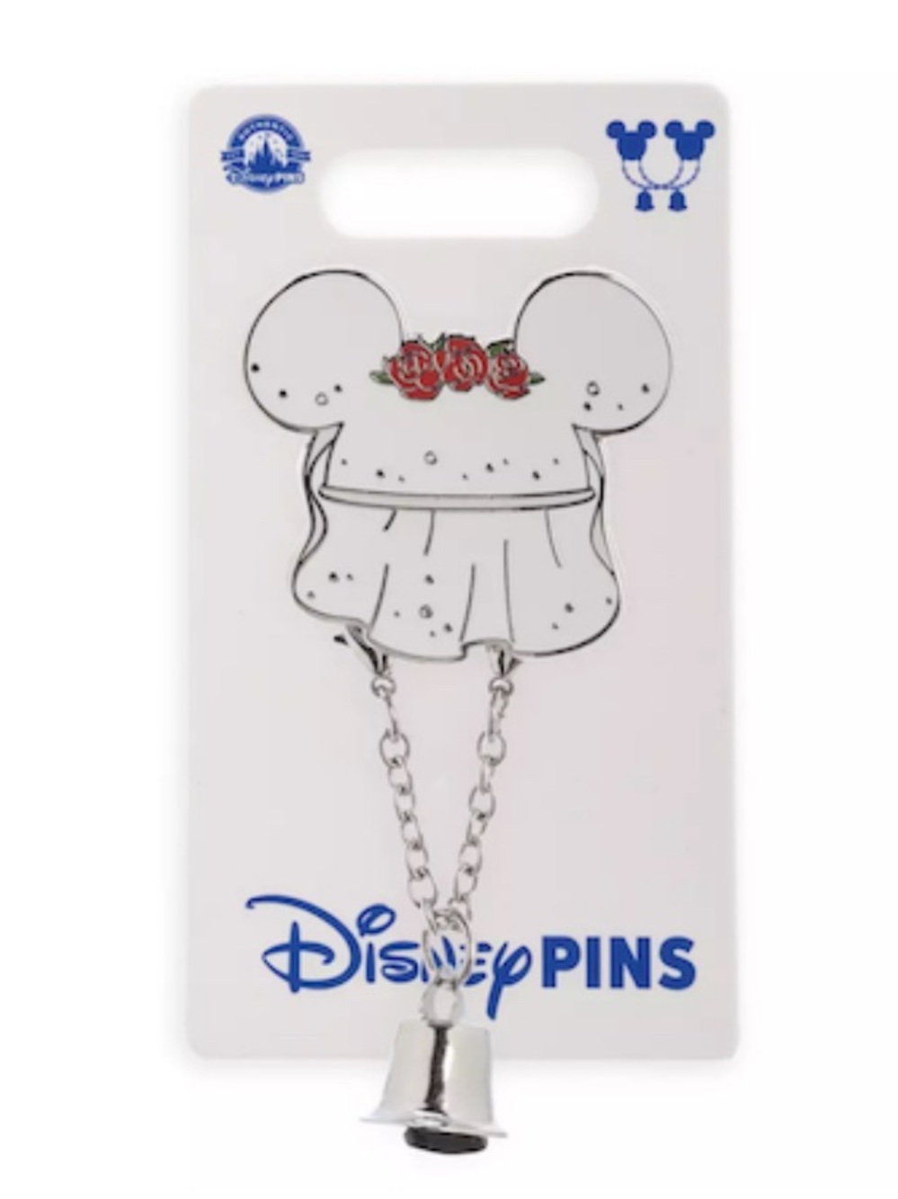BNWT Disney Parks Minnie Mouse Bride Veil Wedding Bell Pin